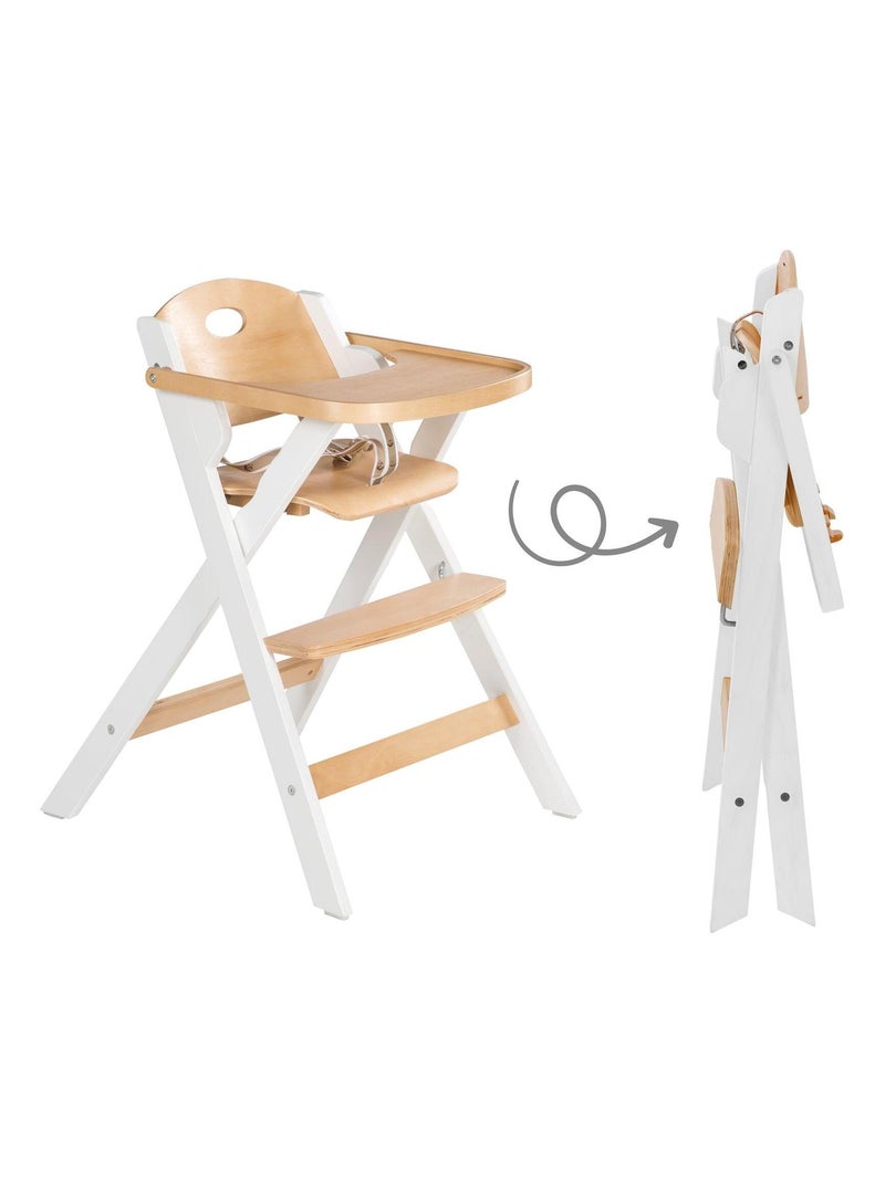 Seggiolone pieghevole con vassoio pasto amovibile – "Roba Fold Up Smart" Bianco Marrone - Kiabi