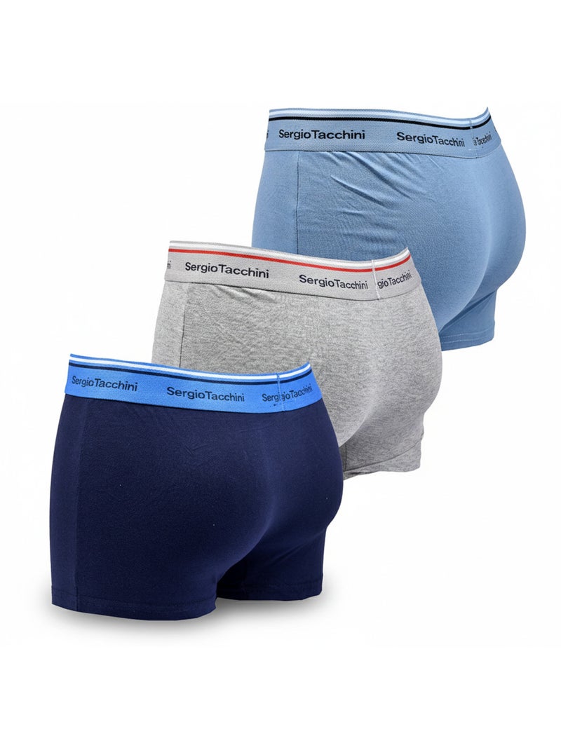 Sergio Tacchini Confezione di boxer da uomo Set da 3 Blu grigio - Kiabi