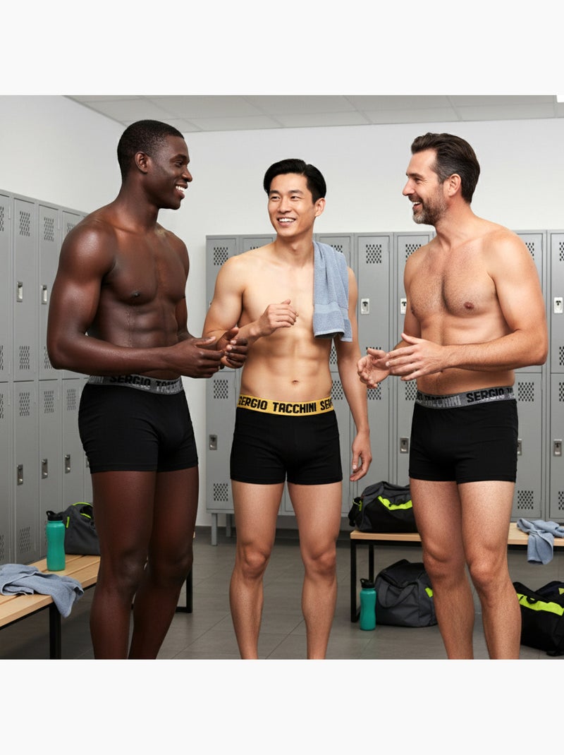 Sergio Tacchini Confezione di boxer da uomo Set da 3 Nero Nero - Kiabi