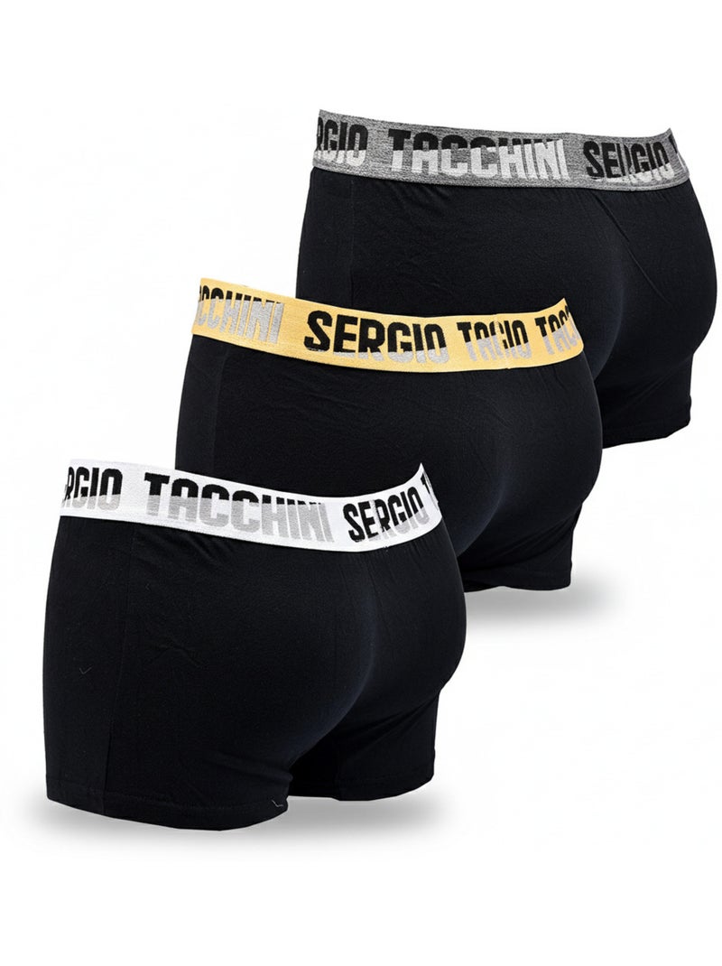 Sergio Tacchini Confezione di boxer da uomo Set da 3 Nero Nero - Kiabi