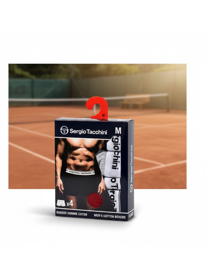 Sergio Tacchini Confezione di boxer da uomo Set da 4 Grigio rosso - Kiabi