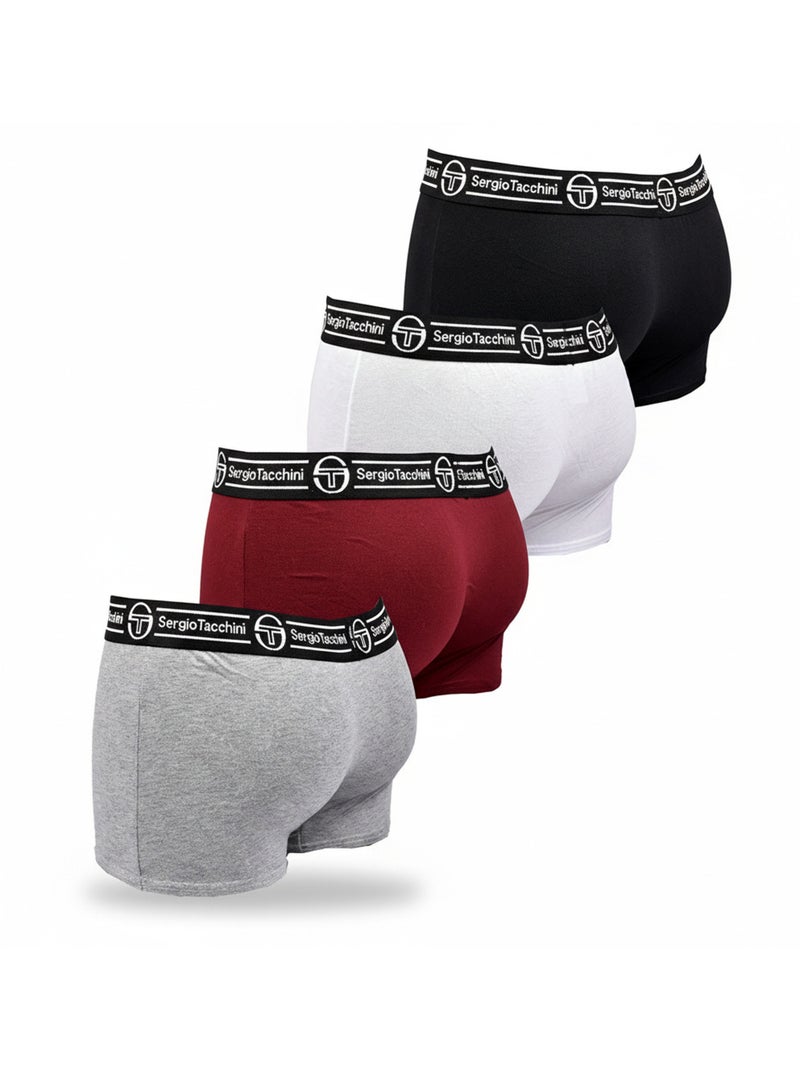 Sergio Tacchini Confezione di boxer da uomo Set da 4 Nero Bianco - Kiabi