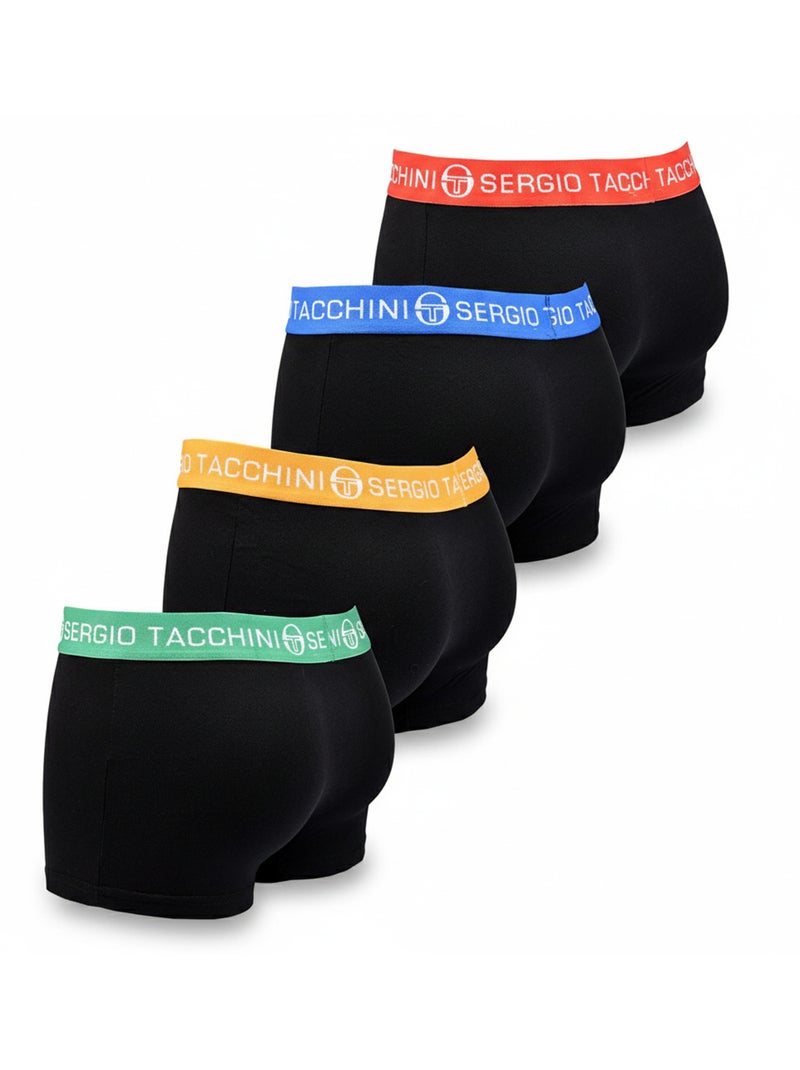 Sergio Tacchini Confezione di boxer da uomo Set da 4 Nero Multicolore Nero - Kiabi