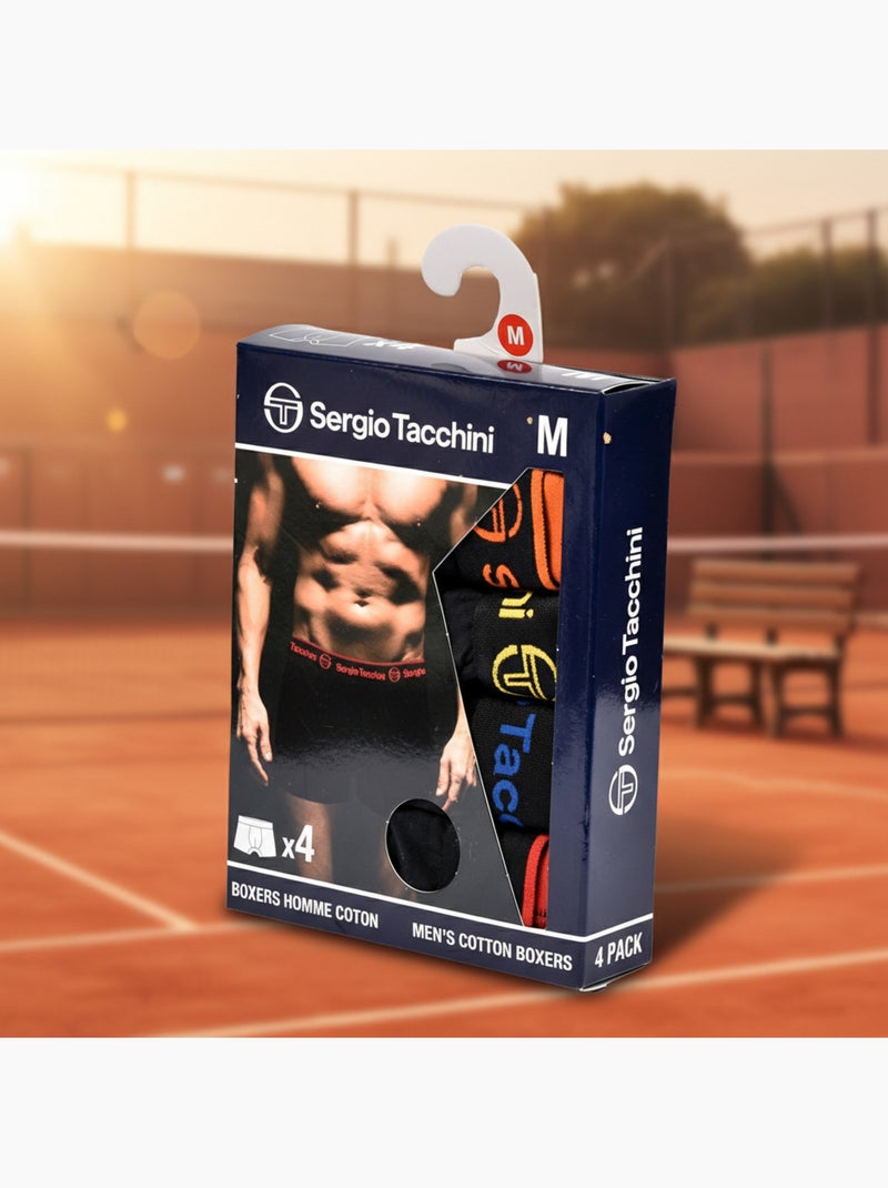 Sergio Tacchini Confezione di boxer da uomo Set da 4 Nero Multicolore - Kiabi