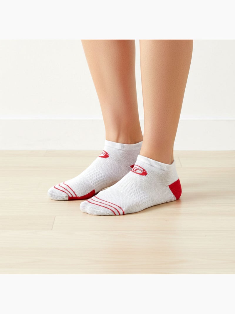 Sergio Tacchini Confezione di calzini corti da donna Quarter Confezione da 6 Bianco Rosa - Kiabi