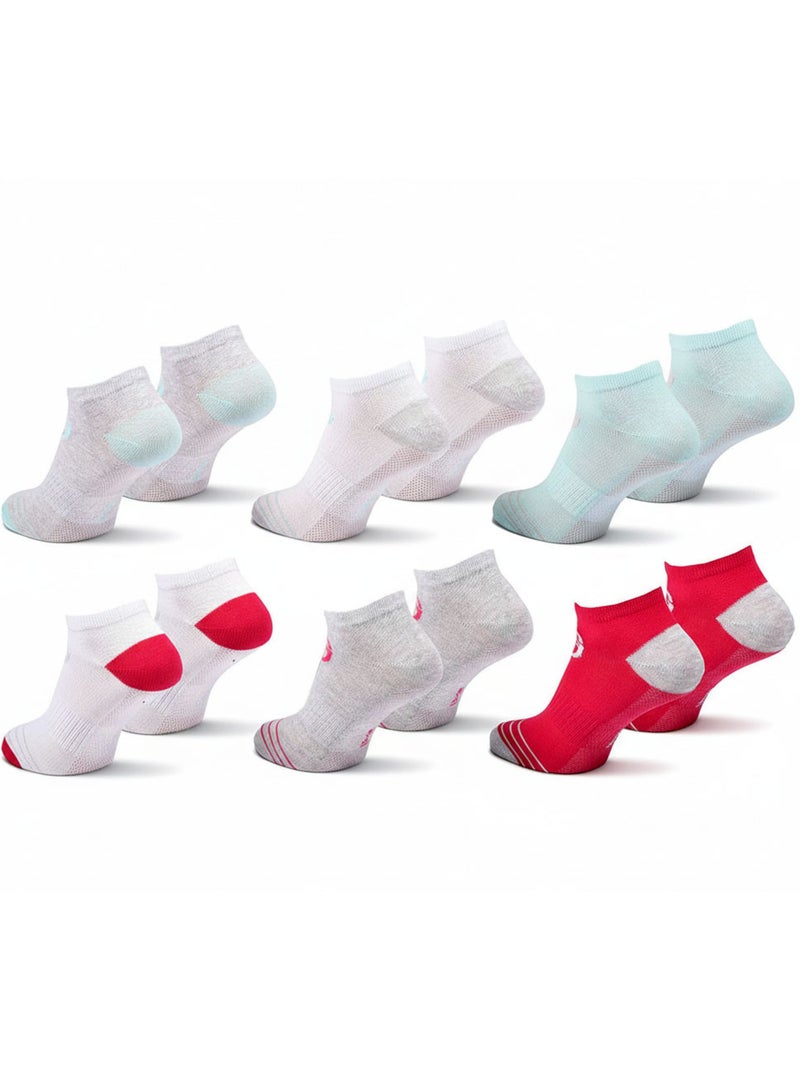Sergio Tacchini Confezione di calzini corti da donna Quarter Confezione da 6 Bianco Rosa - Kiabi