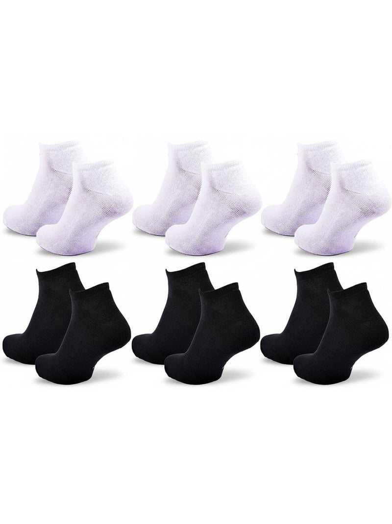 Sergio Tacchini Confezione di calzini corti da donna Quarter Confezione da 6 Nero Bianco - Kiabi