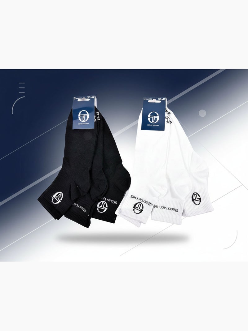 Sergio Tacchini Confezione di calzini corti da donna Quarter Confezione da 6 Nero Bianco - Kiabi