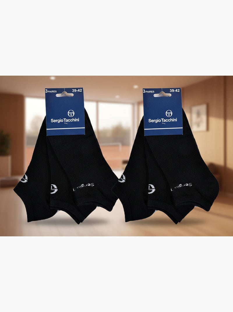 Sergio Tacchini Confezione di calzini corti da donna Quarter Confezione da 6 Nero - Kiabi