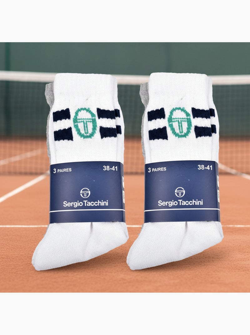 Sergio Tacchini Confezione di calzini da tennis per bambini Crew Set da 6 paia Blu marino - Kiabi