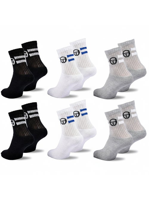 Sergio Tacchini Confezione di calzini da tennis per bambini Crew Set da 6 paia - Kiabi