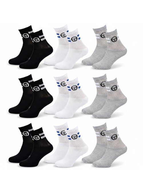 Sergio Tacchini Confezione di calzini da tennis per bambini Crew Set da 9 paia - Kiabi