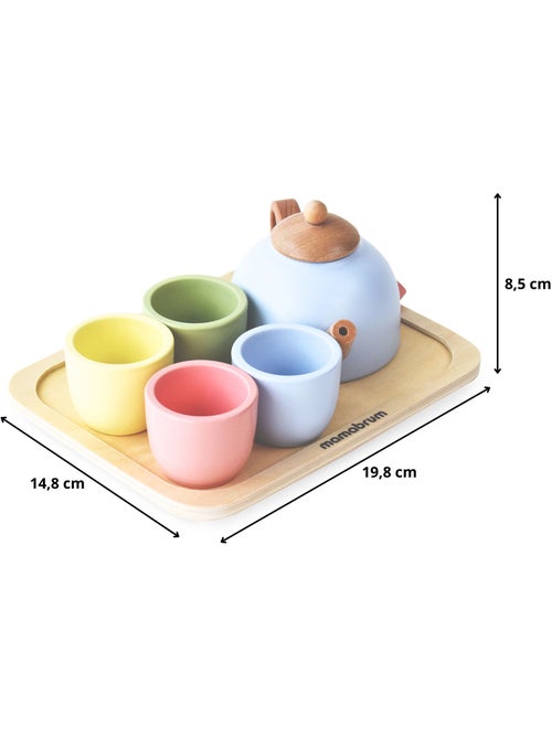 Servizio da te legno bambini 20x15cm vassoio 7 pezzi mamabrum - Kiabi
