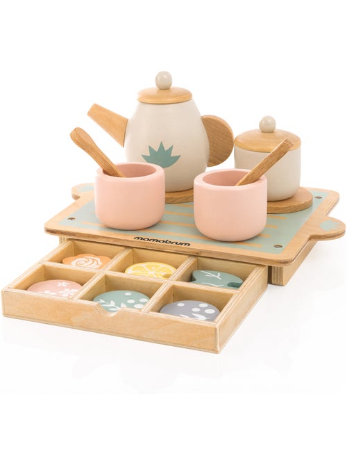 Servizio da te legno bambini 22x16cm vassoio cassetto 18 pz mamabrum - Kiabi