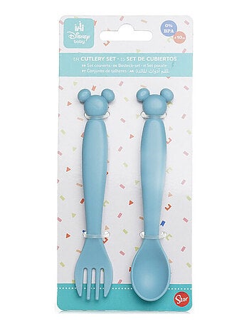 Servizio di posate per bambini Disney Mickey, 2 pezzi, in PP Thermobaby, senza BPA