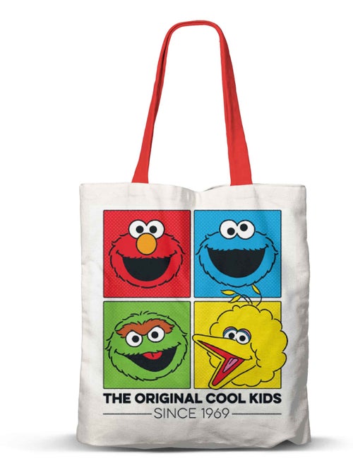 Sesame Street Cool Borsa della Spesa Shopping FAN, Bianco - Kiabi Sesame Street Cool Borsa della Spesa Shopping FAN, Bianco - Kiabi