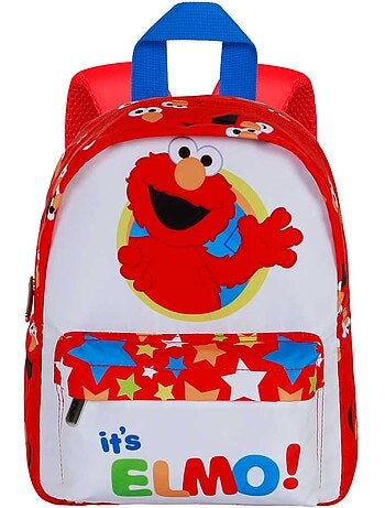 Sesame street elmo hello zainetto prescolare joy, bianco