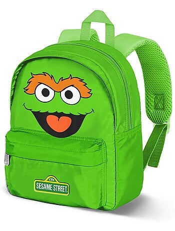 Sesame street oscar il brontolone face zainetto prescolare joy, verde