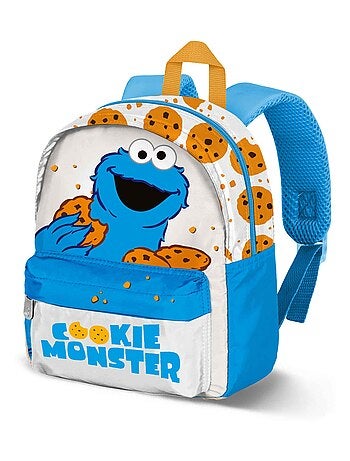 Sesame street pasticcino cookie monster cookie zainetto prescolare joy, bianco