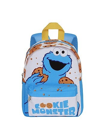Sesame street pasticcino cookie monster cookie zainetto prescolare joy, bianco