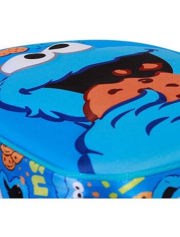 Sesame street pasticcino cookie monster eat zainetto 3d elite, blu