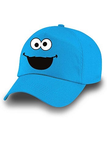 Sesame street pasticcino cookie monster face cappellino bambino, blu