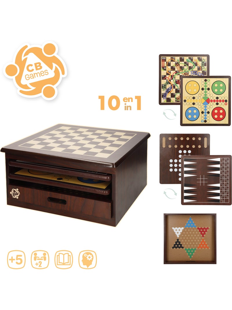 Set 10 giochi da tavolo con scatola organizzatrice in legno cb games N/D - Kiabi