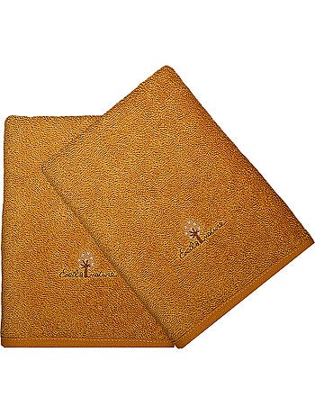 Set 2 asciugamani in spugna 50x90 cm in cotone biologico