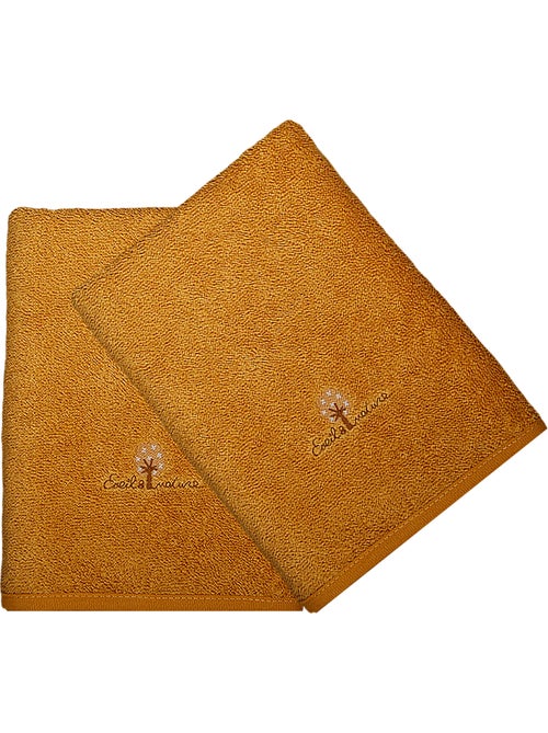 Set 2 asciugamani in spugna 50x90 cm in cotone biologico - Kiabi