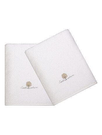 Set 2 asciugamani in spugna 50x90 cm in cotone biologico