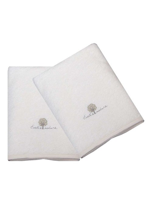 Set 2 asciugamani in spugna 50x90 cm in cotone biologico - Kiabi