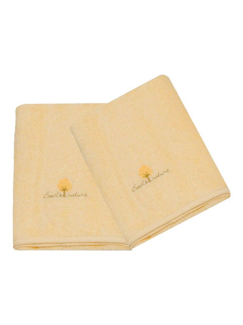 Set 2 asciugamani in spugna 50x90 cm in cotone biologico - Kiabi