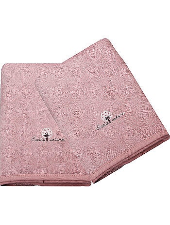 Set 2 asciugamani in spugna 50x90 cm in cotone biologico