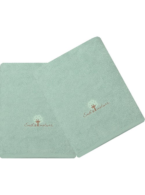 Set 2 asciugamani in spugna 50x90 cm in cotone biologico - Kiabi