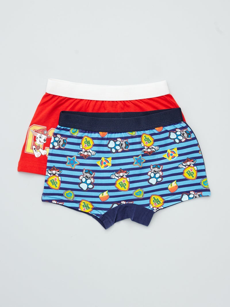Set 2 boxer 'Paw Patrol' rosso/blu - Kiabi