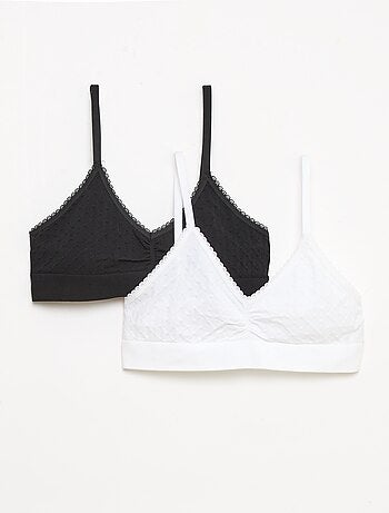 Set 2 brassière in maglia trapuntata
