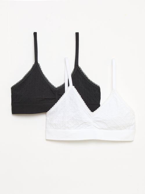 Set 2 brassière in maglia trapuntata - Kiabi
