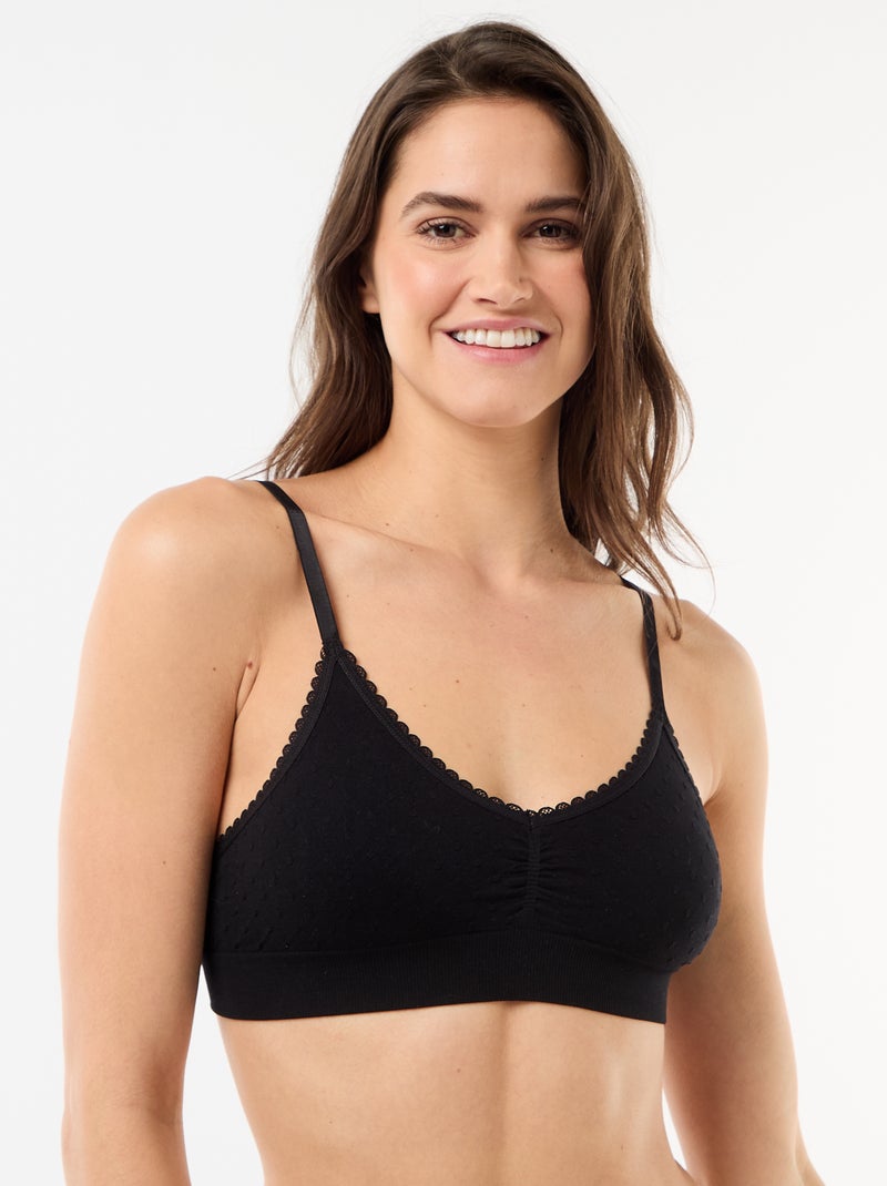 Set 2 brassière in maglia trapuntata Bianco - Kiabi