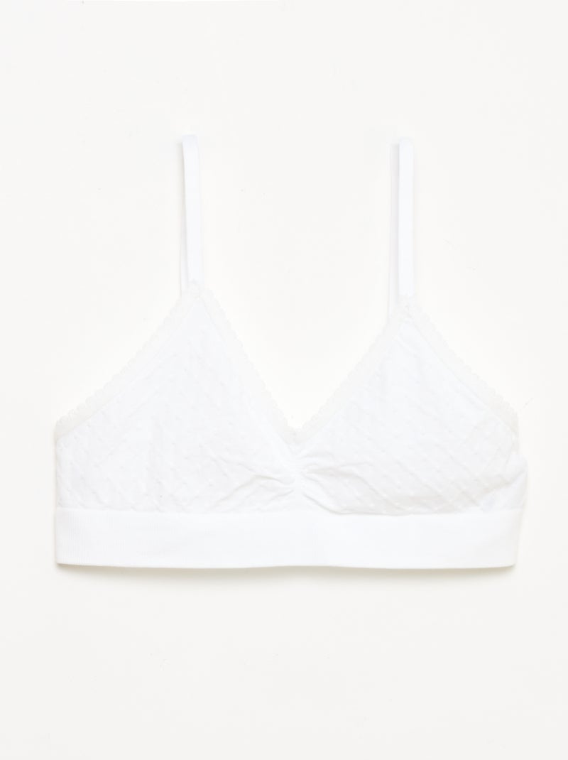 Set 2 brassière in maglia trapuntata Bianco - Kiabi