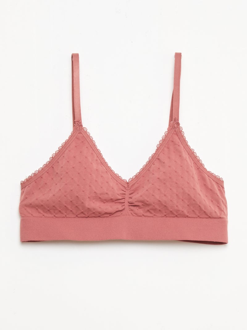 Set 2 brassière in maglia trapuntata Marrone - Kiabi