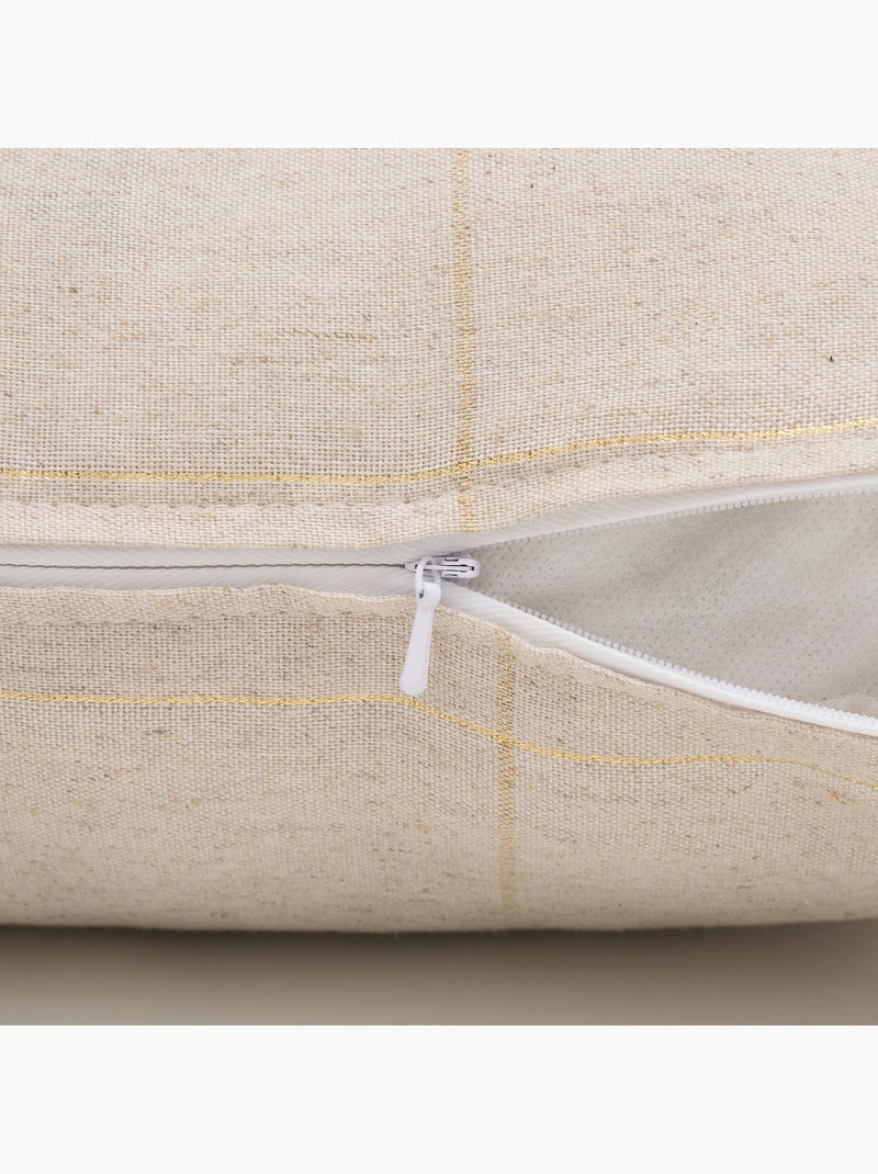 Set 2 copricuscini natale a quadri, filo dorato, cotone - gamusi. Beige - Kiabi