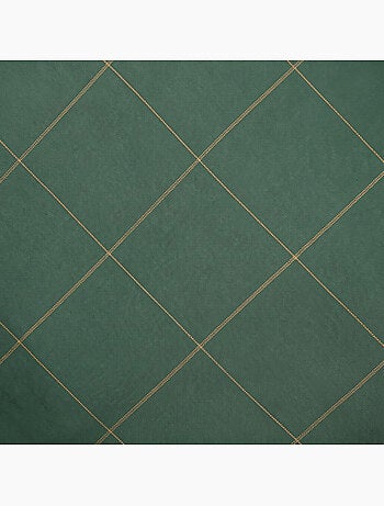 Set 2 copricuscini natale a quadri, filo dorato, cotone - gamusi.