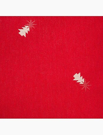 Set 2 copricuscini natale abeti, filo dorato, cotone - gamusi.