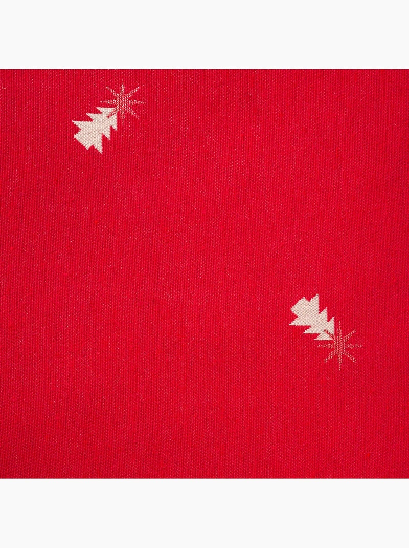 Set 2 copricuscini natale abeti, filo dorato, cotone - gamusi. Rosso - Kiabi