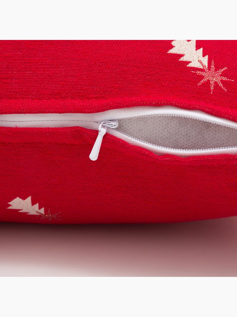 Set 2 copricuscini natale abeti, filo dorato, cotone - gamusi. Rosso - Kiabi