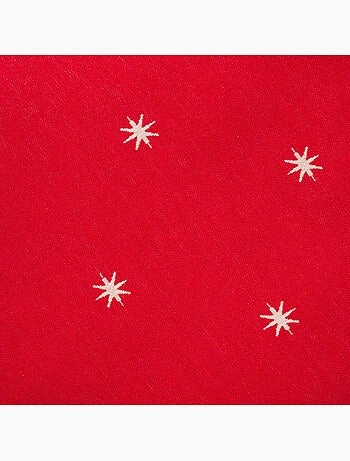 Set 2 copricuscini natale stelle, filo dorato, cotone - gamusi.