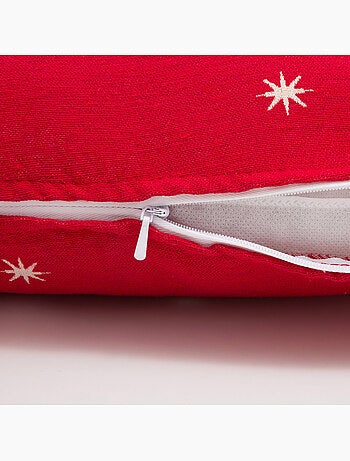 Set 2 copricuscini natale stelle, filo dorato, cotone - gamusi.