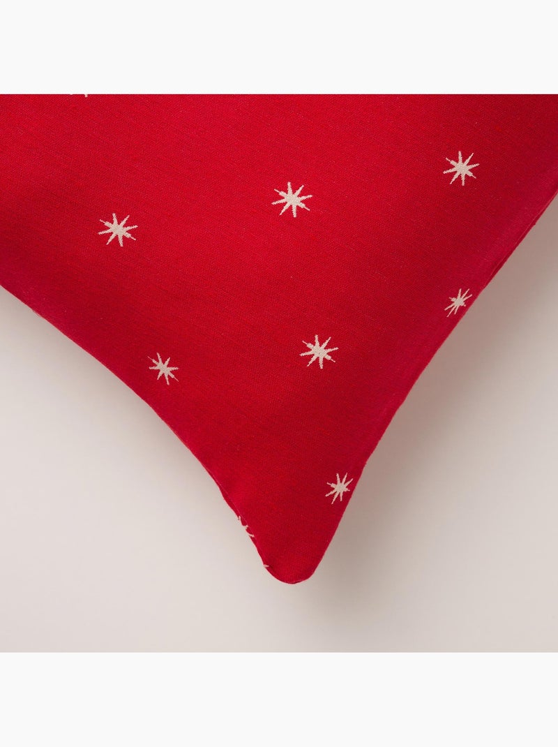 Set 2 copricuscini natale stelle, filo dorato, cotone - gamusi. Rosso - Kiabi