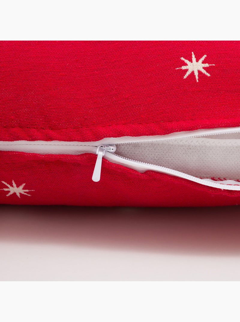 Set 2 copricuscini natale stelle, filo dorato, cotone - gamusi. Rosso - Kiabi