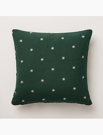 Set 2 copricuscini natale stelle, filo dorato, cotone - gamusi.